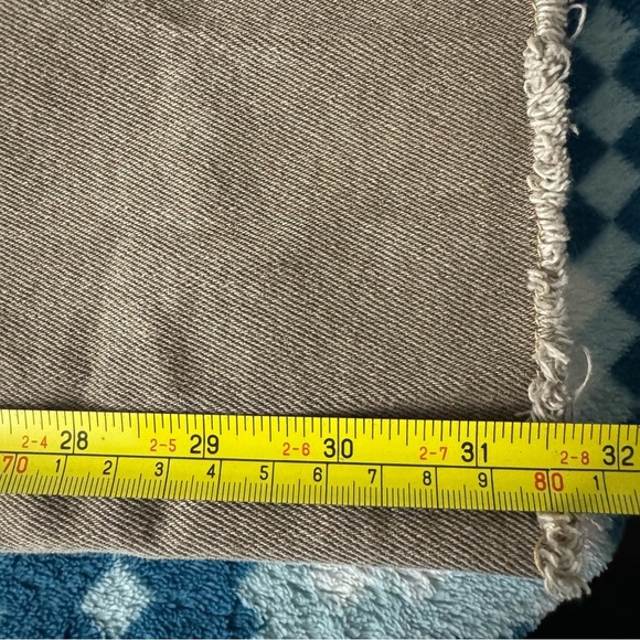 Hollister Womens Ultra High Rise Dad Jeans Patchwork Tan Chocolate Brown Size 25 - Picture 7 of 8